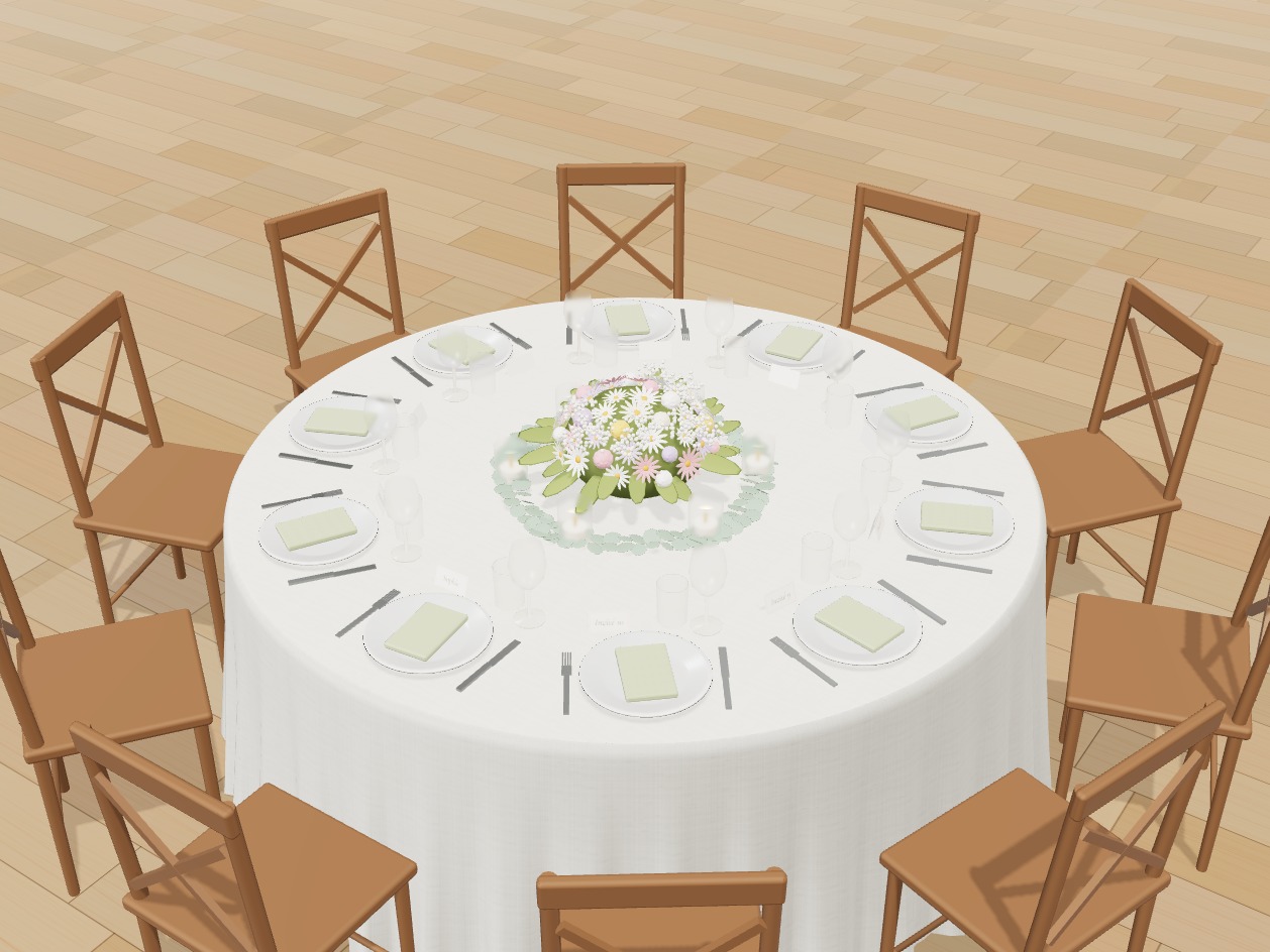Table champêtre en 3D