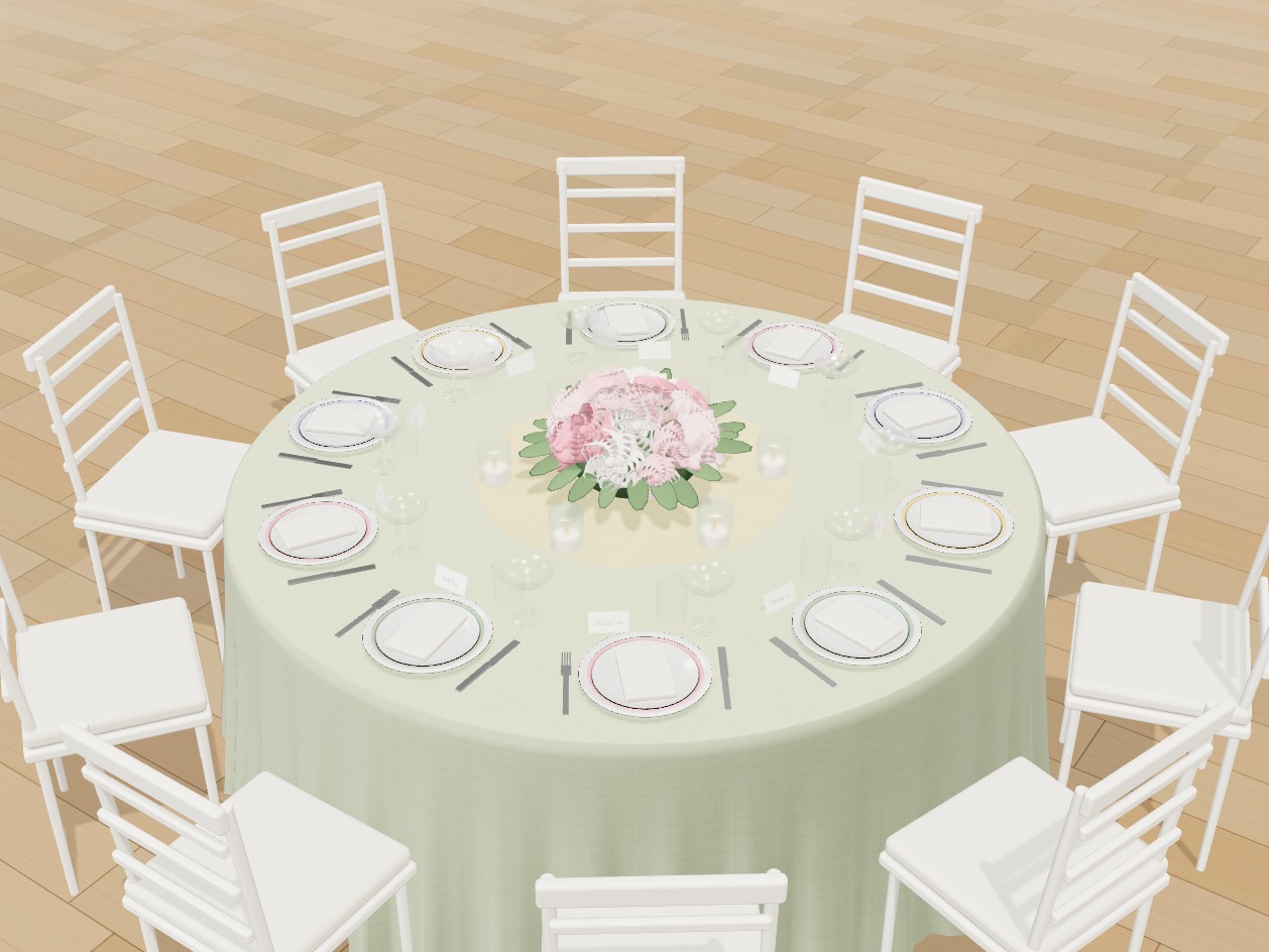 Table romantique en 3D
